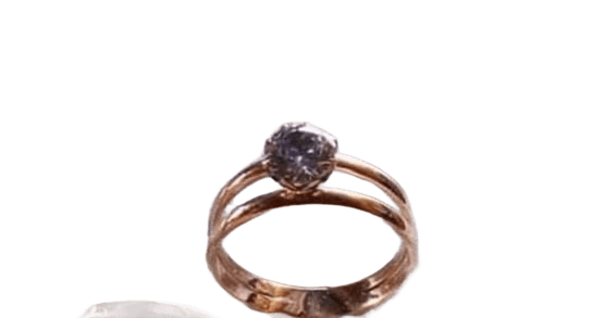 Anel de noivado ouro nacional